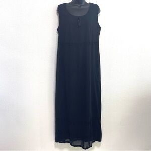 Country Wear Casual Woman Black Lace Dress Size L